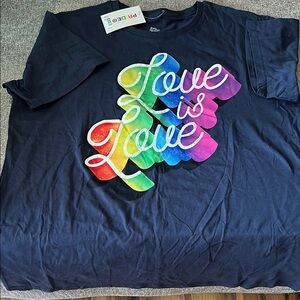 Tshirt XxL Pride 100% Cotton With Love is Love Design